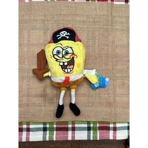 2003 Nanco Pirate Spongebob Squarepants Plush Toy with tags